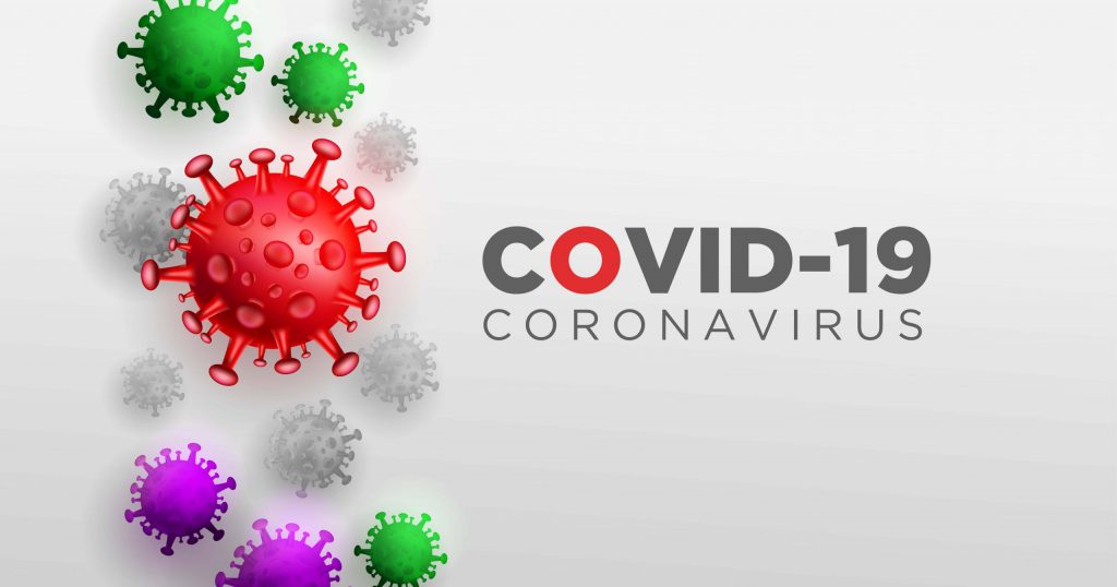 Covid Corona Virus in Real 3D Illustration concept to Describe about Corona Virus anatomy and type.